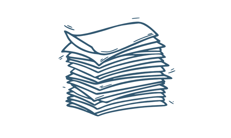 graphic of a pile of messy papers to demonstrate what having a website without SEO is like